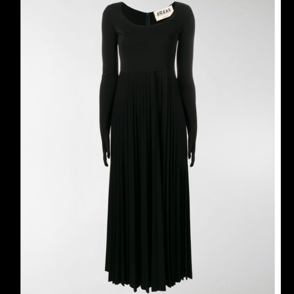 A.W.A.K.E black gloved maxi dress NWOT - Picture 2 of 4